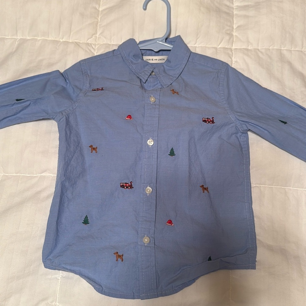 Holiday button down shirt